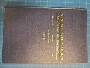 Clinical Orthopaedics Related Research Journal Number 213 December 1986 Medical